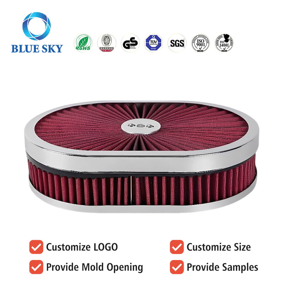 OEM ODM High Performance Customized 12x2 Washable Oval air Filter Kit for 5-18 Carb Neck OEM ODM 고성능 5-18 카브 넥용 맞춤형 12x2 세척 가능한 타원형 에어 필터 키트