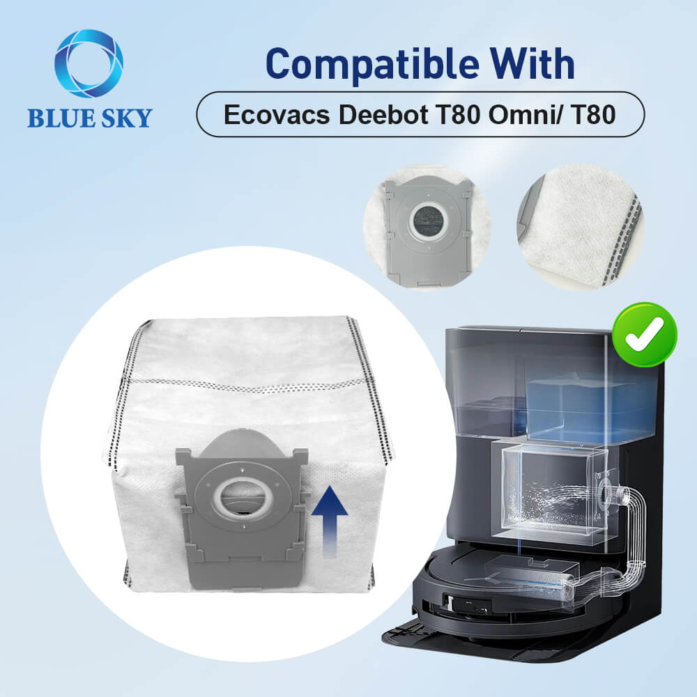 Details of Dust Bag for Ecovacs Deebot T80 Omni T80 Robotic Vacuum Cleaner Ecovacs용 먼지 봉투 세부 사항 Deebot T80 Omni T80 로봇형 진공 청소기