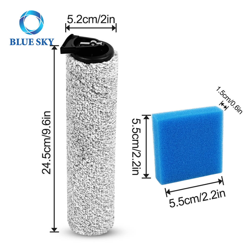 Size of Eureka New400 Vacuum Cleaner Accessories, Brush Roll and Filter Kit Eureka New400 진공청소기 액세서리, 브러시 롤 및 필터 키트의 크기