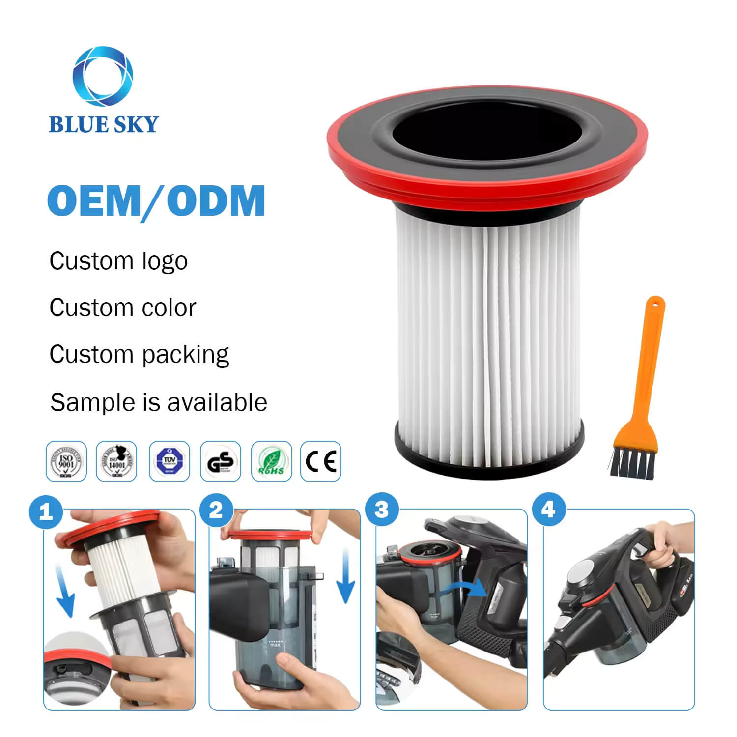 OEM ODM Vacuum Cleaner Filter for Bosch Unlimited Gen2 Series 8 Vacuum Cleaner Bosch Unlimited Gen2 시리즈 8 진공 청소기용 OEM ODM 진공 청소기 필터 Bosch