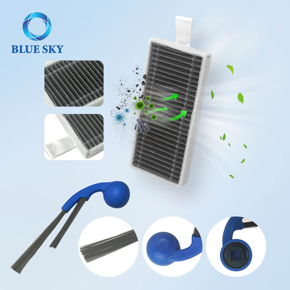 Details of Side Brush and Filter for Ecovacs Deebot T80 Omni T80 Robotic Vacuum Cleaner T80 Omni T80 로봇형 진공 청소기 Ecovacs용 사이드 브러시 및 필터 세부 사항 Deebot T80 Omni T80 로봇형 진공 청소기