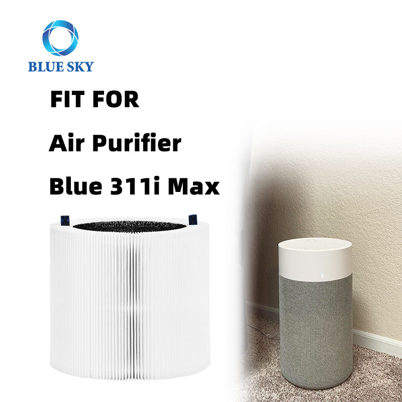 Blueair Blue Pure 311i Max 공기 청정기 F3MAX와 호환되는 2-in-1 단계 고효율 활성 탄소 HEPA 필터