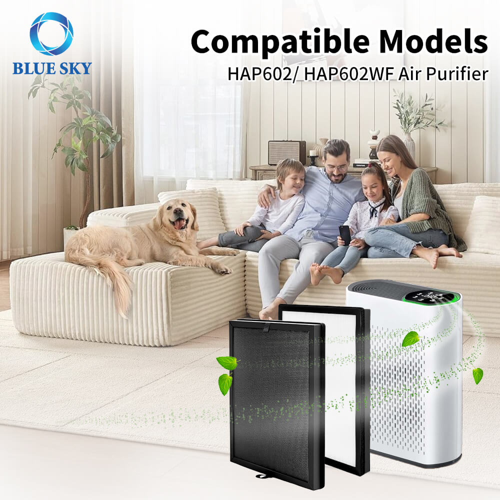 ECOSELF 공기청정기용 HAP602 HEPA 활성탄 교체 필터 - 고효율 냄새 및 입자 제거