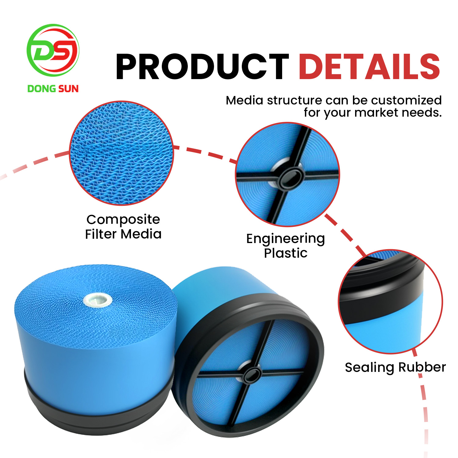 고효율 트럭 공기 필터 교체 1780-78080 | 헤비 듀티 엔진 에어클리너 요소 제조업체