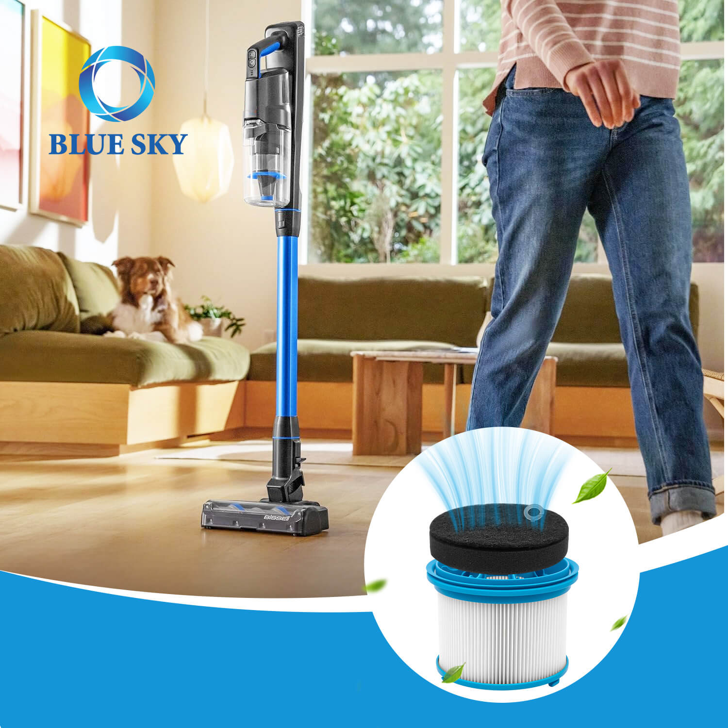 1646969 1646970 Bissell PowerClean FurGuard 280W 및 FurFinder 200W 모델 4039/4052 진공 청소기용 HEPA 및 폼 패드 교체 필터