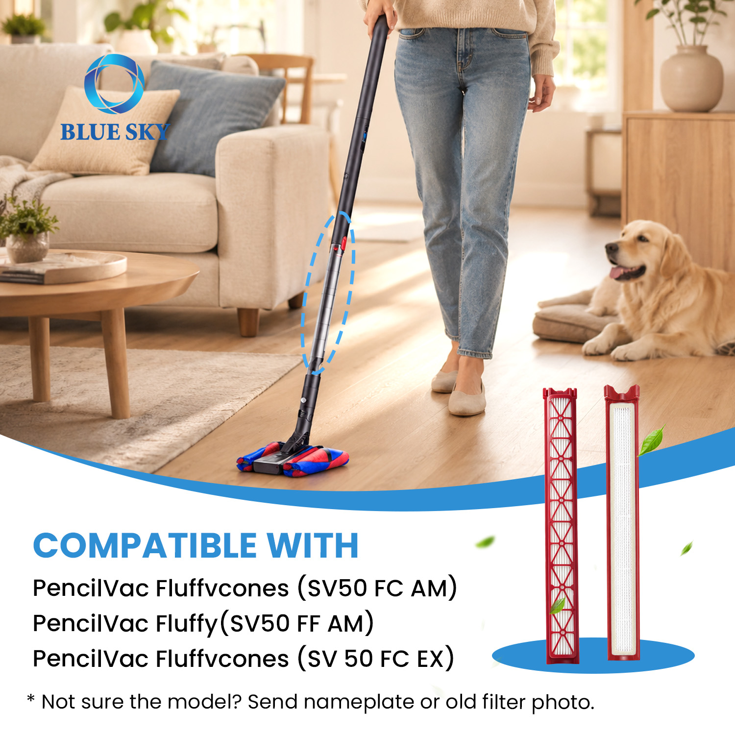Dysons PencilVac Fluffycones 무선 진공 청소기 부품과 호환되는 SV50 FC 진공 필터