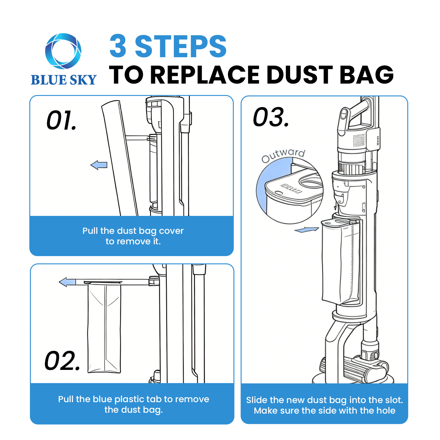 무선 스틱 진공 청소 스테이션에 적합한 교체 먼지 봉투 - 고효율 일회용 진공 먼지 봉투