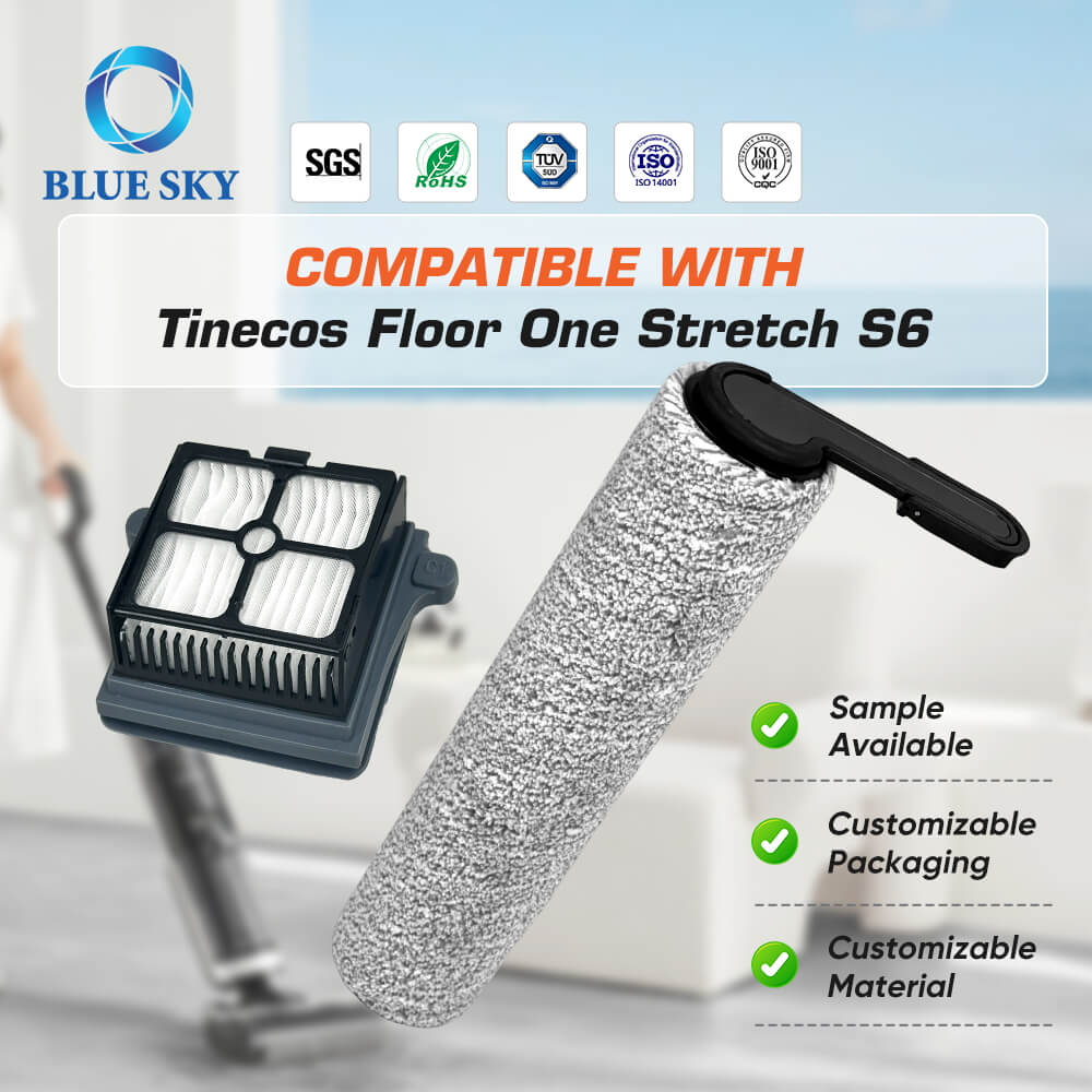 Tineco Floor One 스트레치 S6 용 브러시 및 필터 교체 키트 | 진공 청소기 액세서리