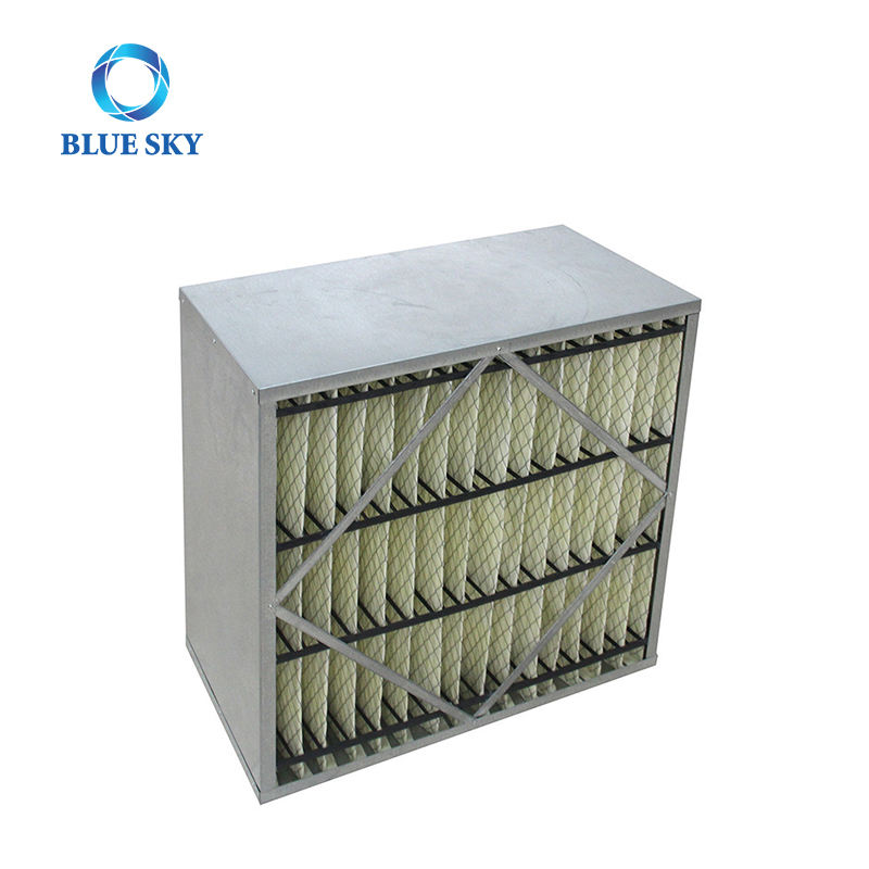 HVAC 필터 V형 박스형 필터 HVAC 금속 프레임 MERV15 필터