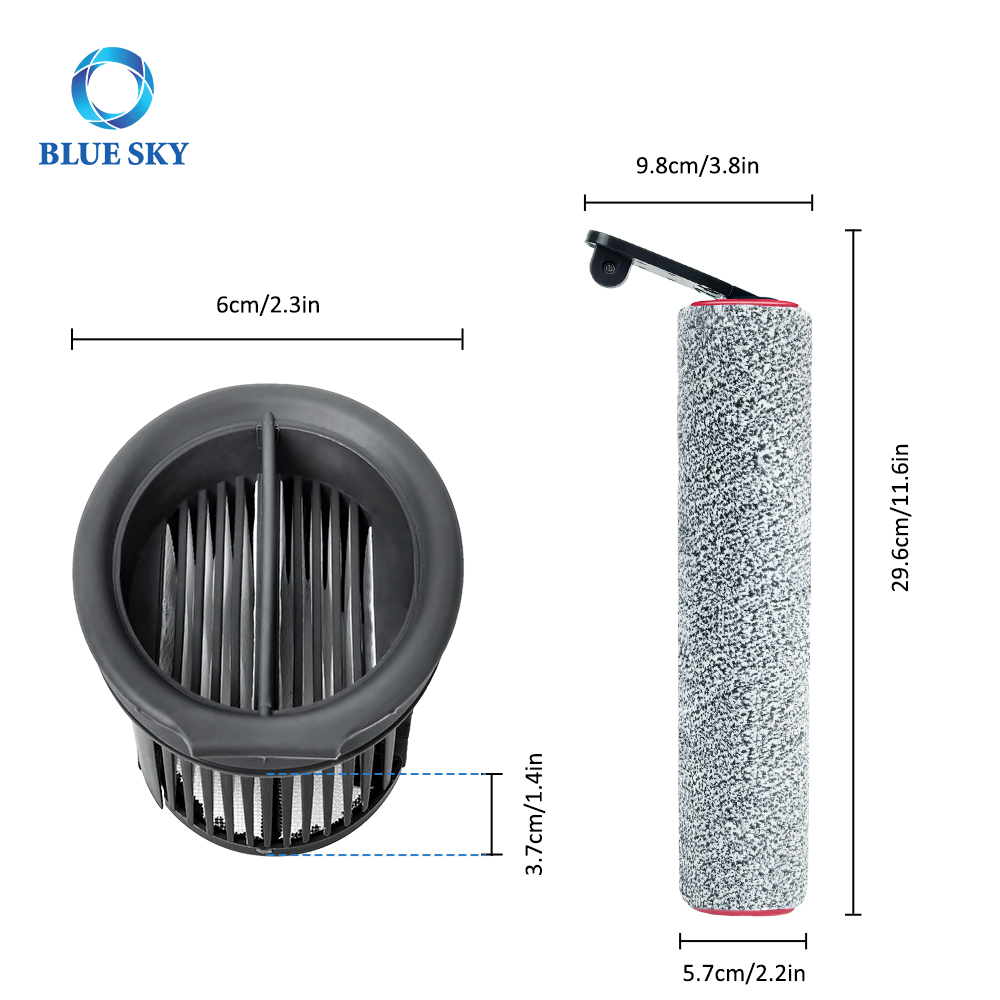 Dreame H14 습식 건식 진공 청소기 부품용 세척 가능 롤러 브러시 및 필터 교체