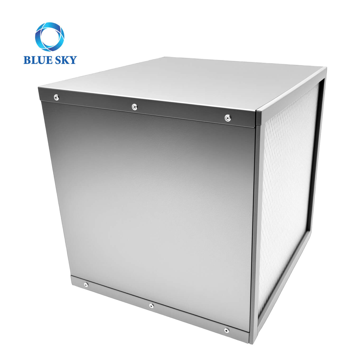 실험실 환기 시스템, H14 등급 난방 환기 에어컨 HEPA 필터, 용광로 공기 필터 용 금속 프레임 상자 HVAC 필터