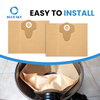 Einhells BT-VC 1250 S 및 INOX 1250/1 진공에 적합한 15/20L 교체 용지 먼지 필터 백 맞춤형 사용 가능