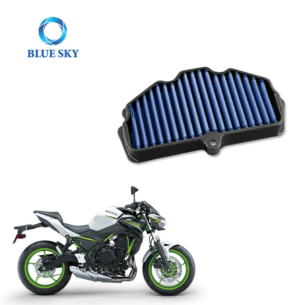 Bluesky 고품질 오토바이 부품 에어 필터 Kawasaki Ninja 650 Z 650 15-21 Kle650 Versys 650 Vulcan 650 S 15-19