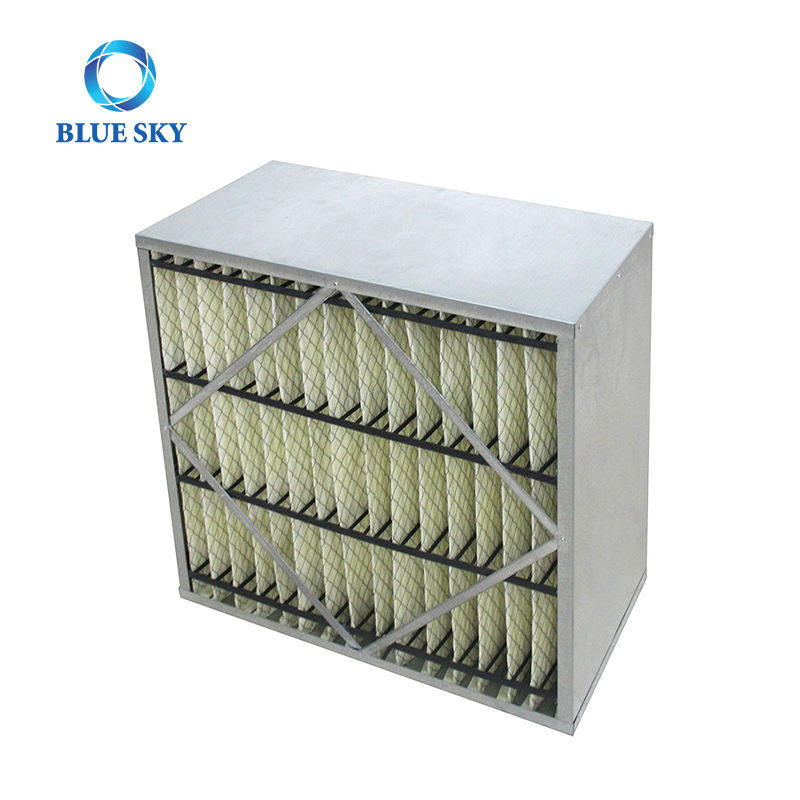 HVAC 필터 V형 박스형 필터 HVAC 금속 프레임 MERV15 필터