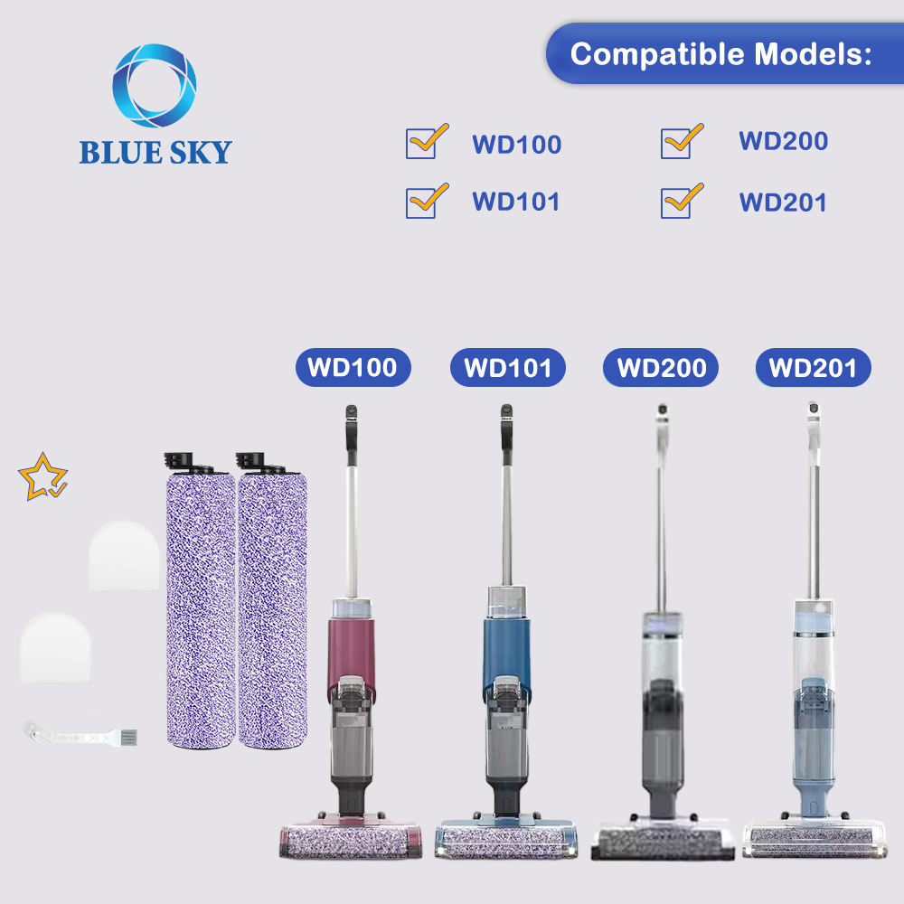 상어 WD101 WD201 WD100 WD200 HydroVac Cordless Pro XL 3 in 1 진공 청소기용 롤러 브러시 및 폼 필터 키트