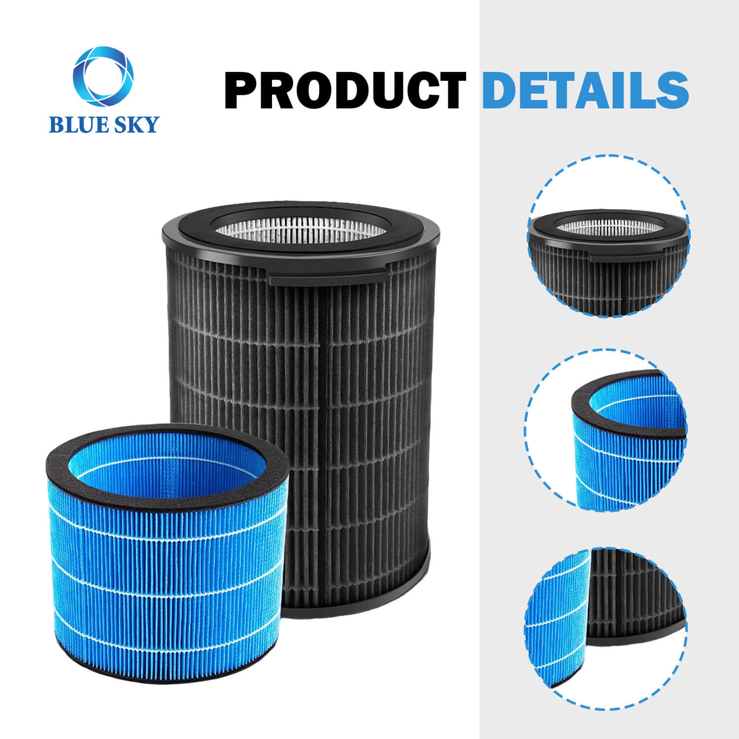 FY3437/FY3455 H13 Philips Air Pirifiers 및 가습기에 대한 진정한 HEPA 필터 교체
