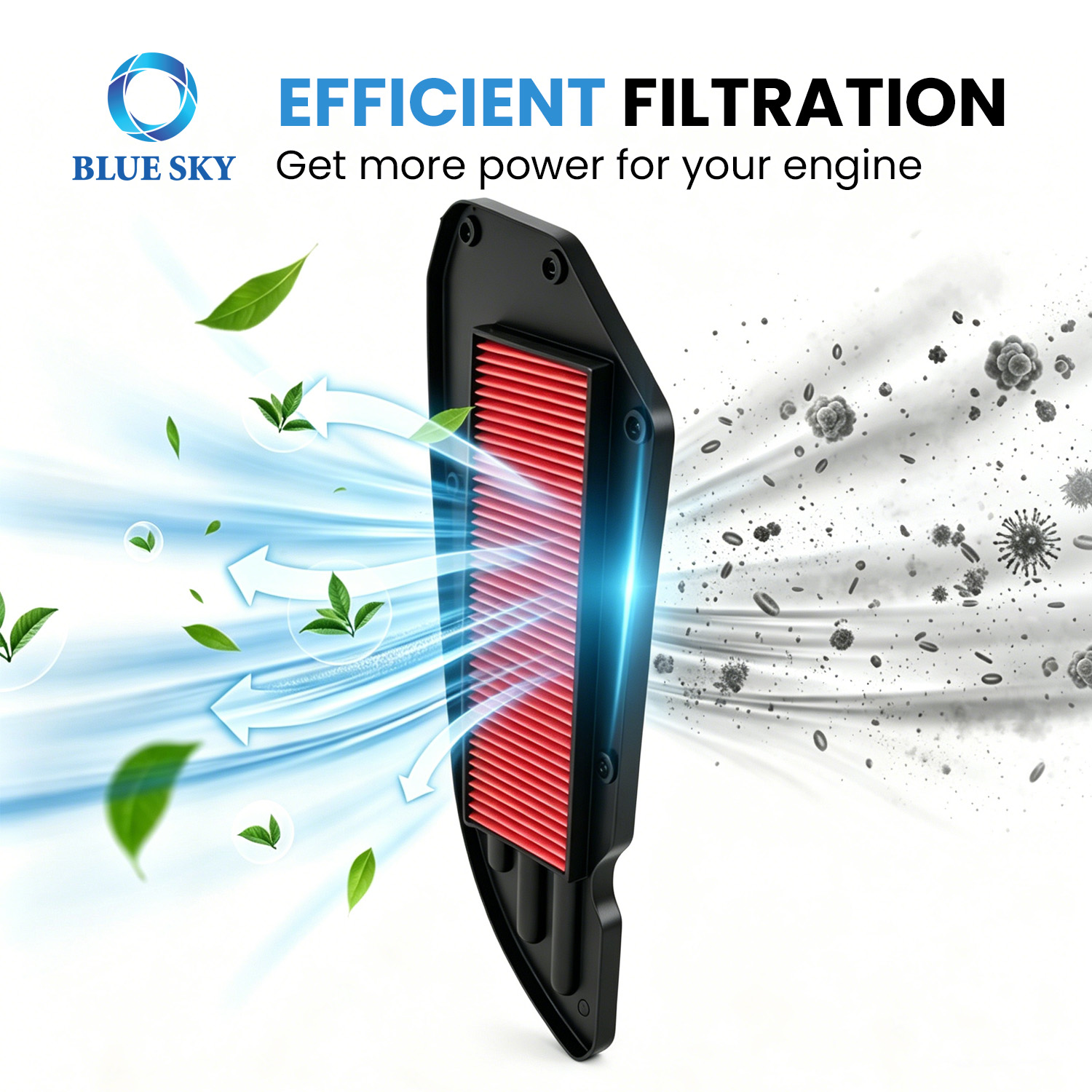 KYMCO Downtown 300/300i/350/350i 엔진 공기 흡입 필터 용 고 유량 오토바이 에어 필터 교체