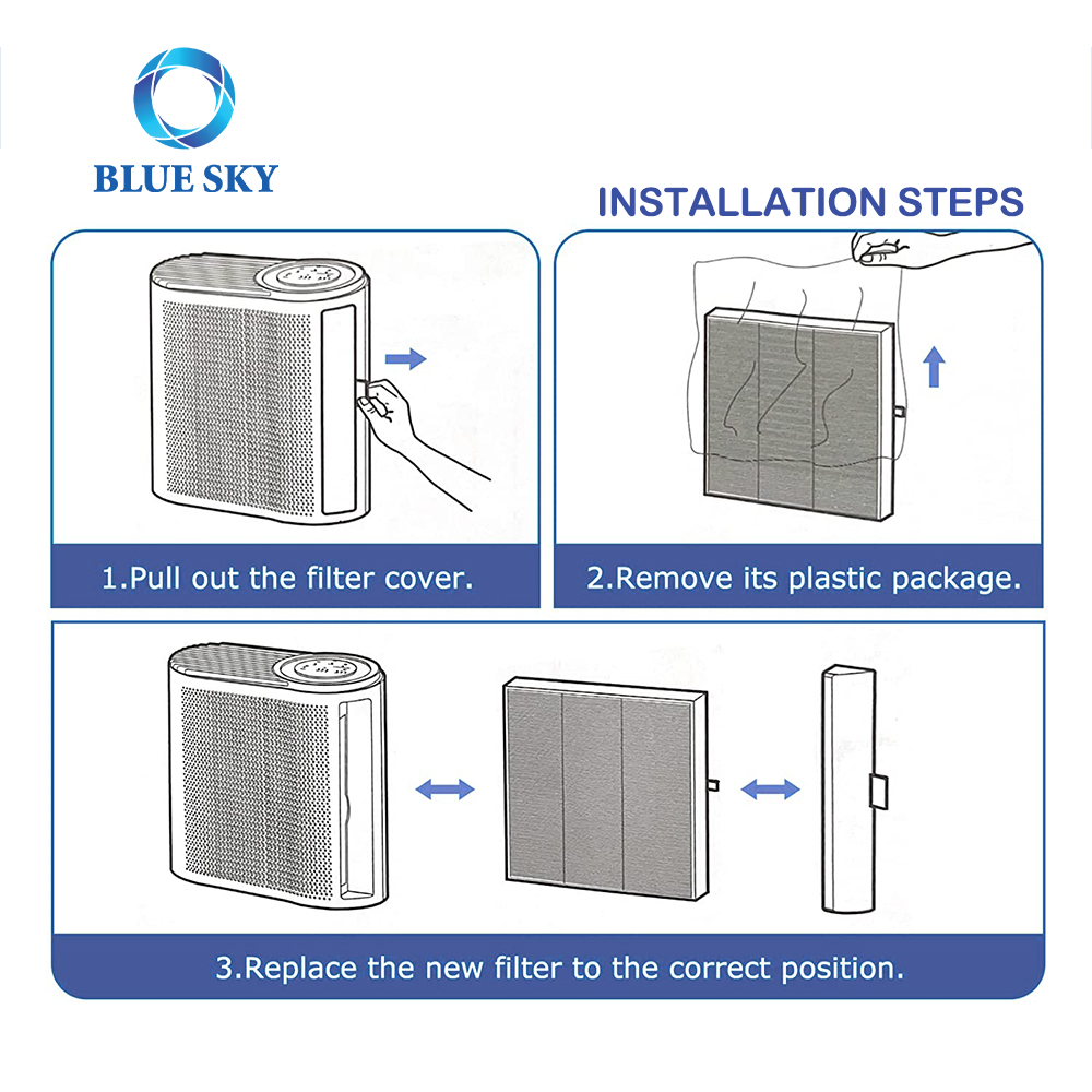 AROEVE MK04 MG04JH 공기 청정기 클리너 부품과 호환되는 교체용 H13 고효율 HEPA 필터
