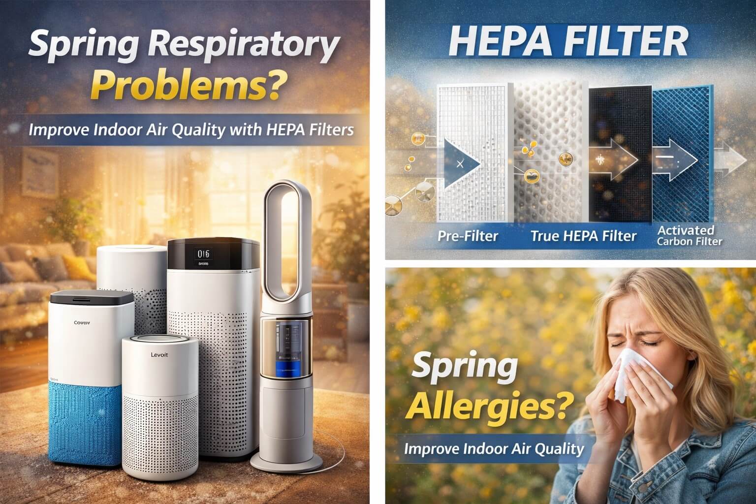 봄철 호흡기 질환과 공기필터의 중요성 - 실내 공기질 개선을 위한 최고의 공기청정기