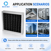 HVAC 환기 냄새 제어를 위한 알루미늄 프레임이 있는 활성화된 탄소 주름형 패널 공기 필터