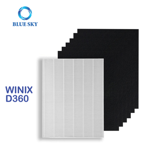 Winix D360 공기 청정기 부품 D3 1712-0101-02 용 D360 H13 필터 및 카본 프리 필터 교체 필터