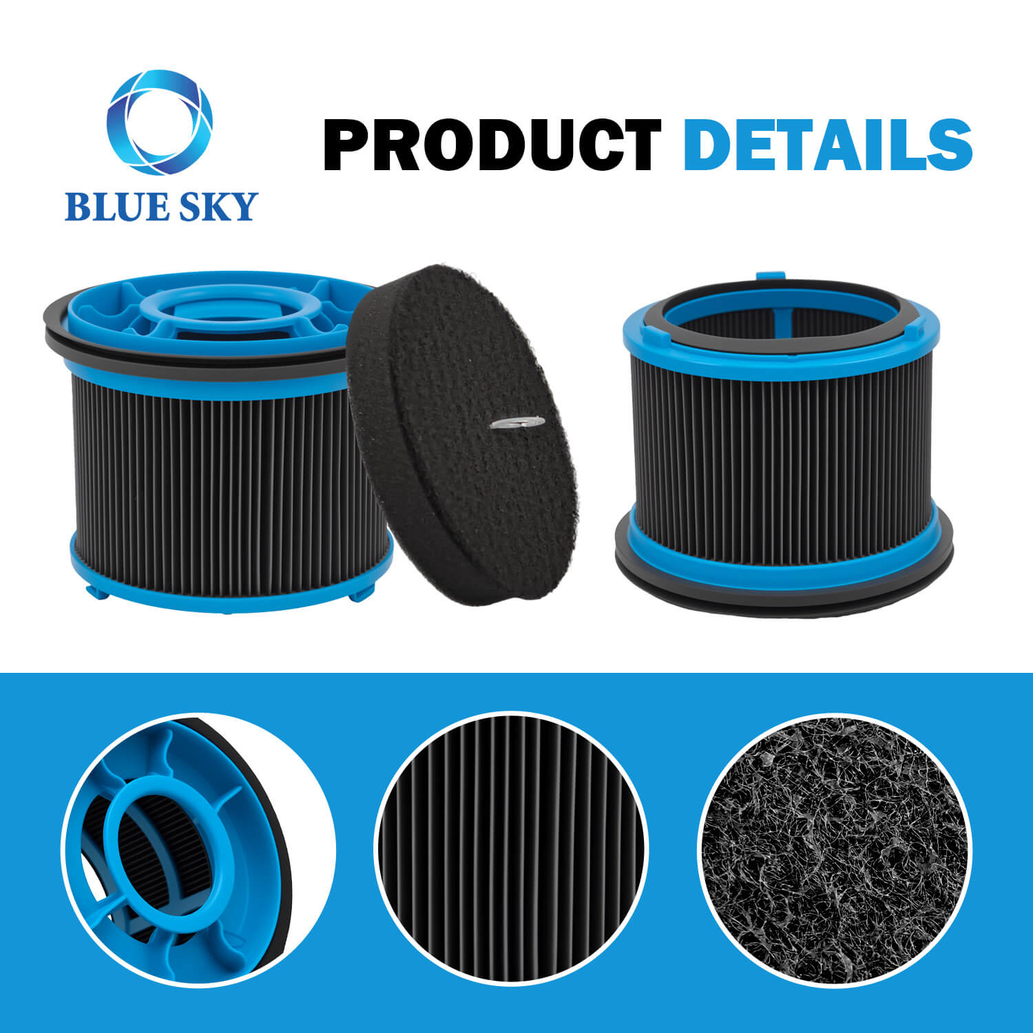 PowerClean FurGuard 280W 진공 청소기용 고효율 폼 및 HEPA 교체 필터 - 공장 직접 공급