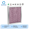 HVAC AHU 환기 시스템 G3 G4를 위한 알루미늄 프레임 주름 합성섬유 패널 공기 정화 필터