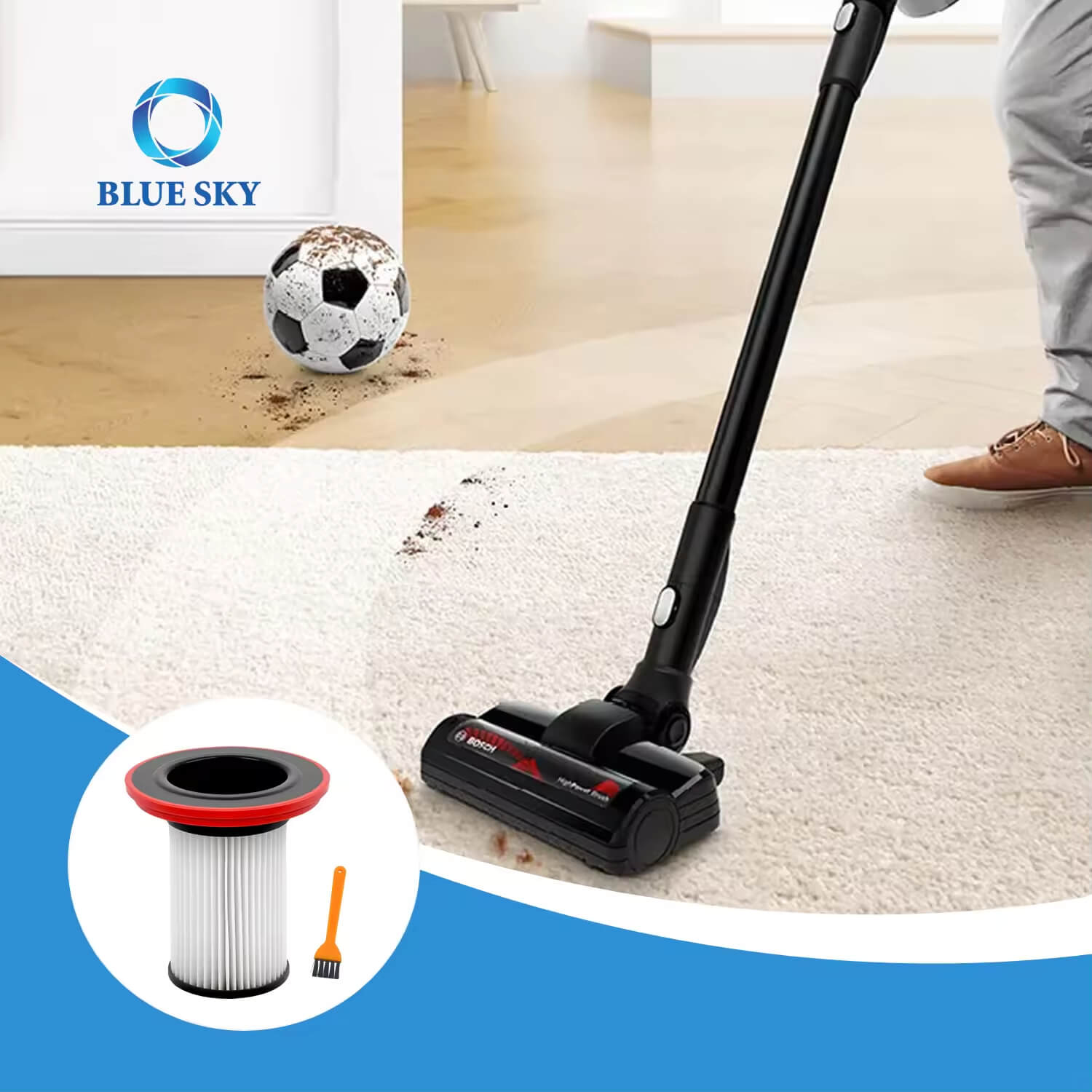 Bosch Unlimited Gen2 시리즈 8 진공 청소기용 HEPA 교체 필터 12036642 / 12023349