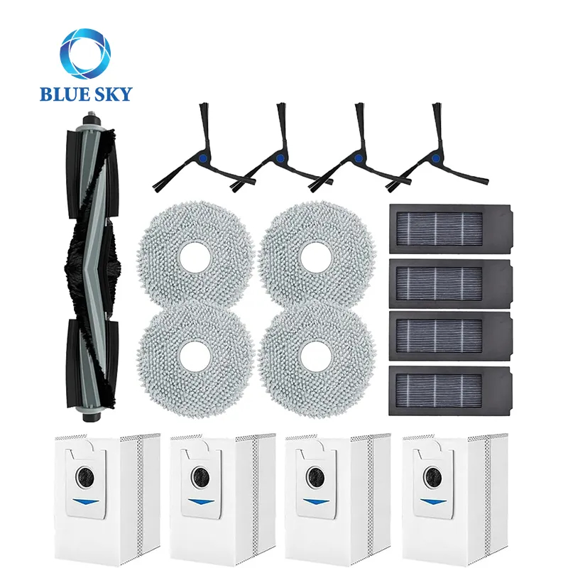 Ecovacs Deebot X2 / X2 Omni / X2PRO / Dex86 로봇 진공 청소기 예비 부품 용 메인 브러시 HEPA 필터 먼지 봉투 교체 