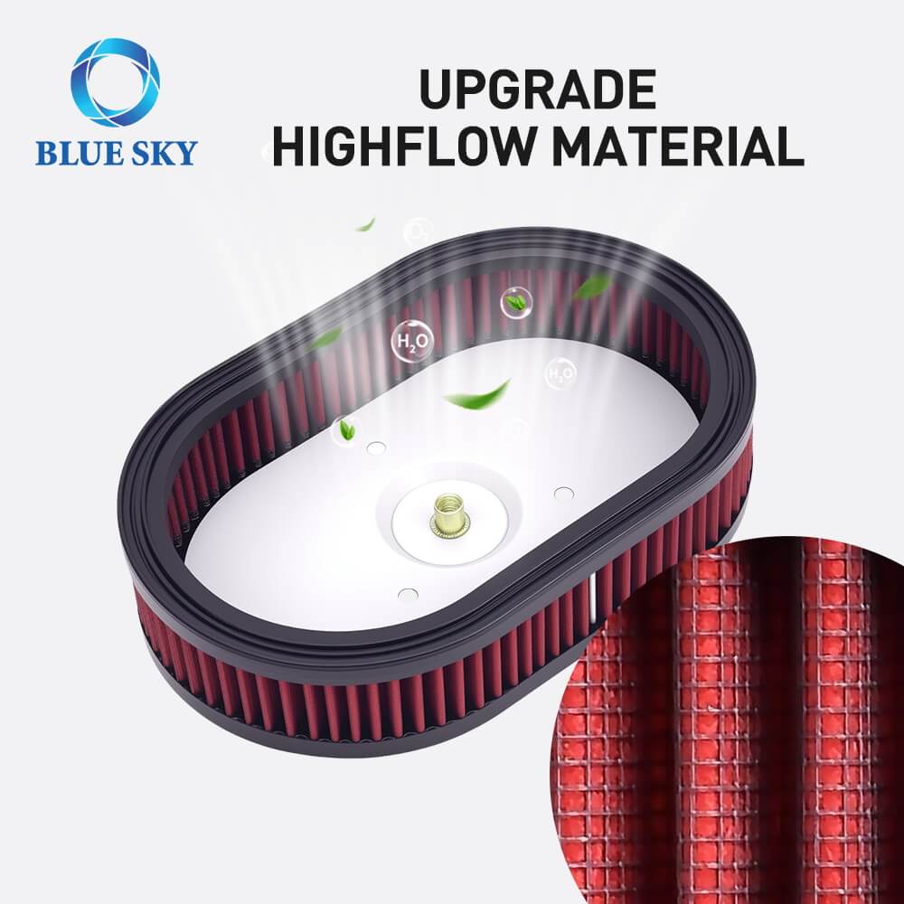 Harley Davidson Road King CVO 및 Dyna Low Rider(2009-2017)용 고성능 에어 필터 HD-0910 / 29670-09 교체