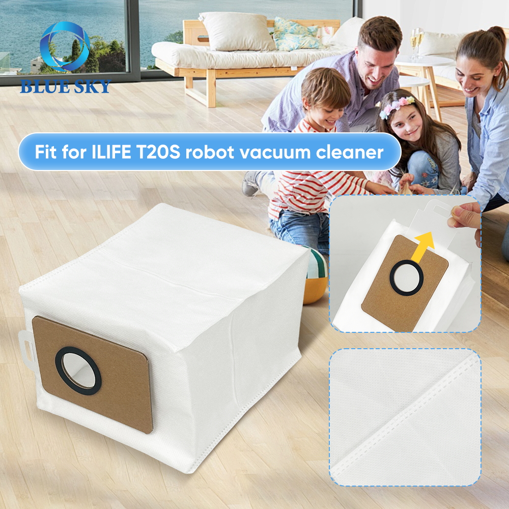 ILIFE T20을위한 중국 공급 업체 먼지 가방 자체 비우기 로봇 진공 청소기, 비직 직물 진공 청소기 가방