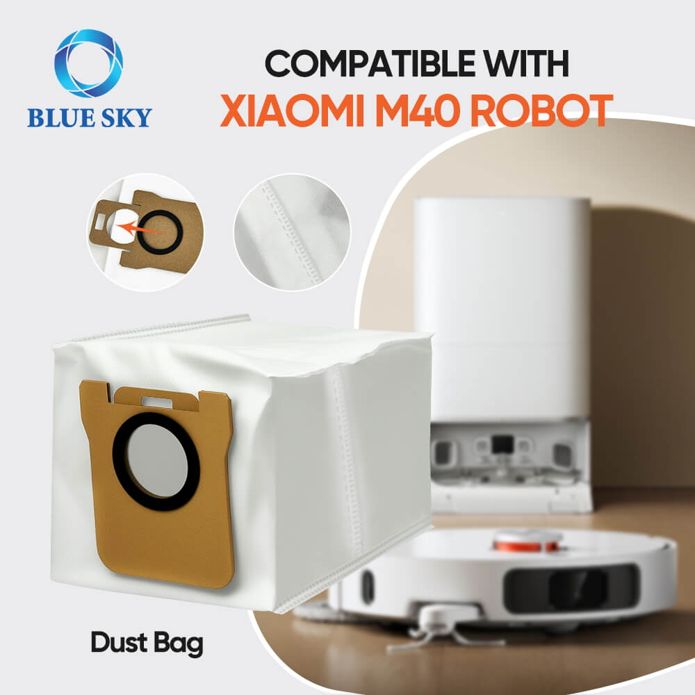 진공 청소기 부품 Xiaomi M40 로봇 진공 진공 D110CN, 필터 브러시 먼지 가방 및 걸레 천을 대체합니다.