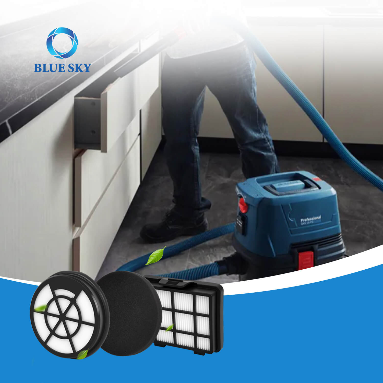 중국 필터 공급업체, Bosch BBZ152EF 시리즈 2 백리스 진공 청소기 BGC05/BGS05용 HEPA 폼 필터 교체