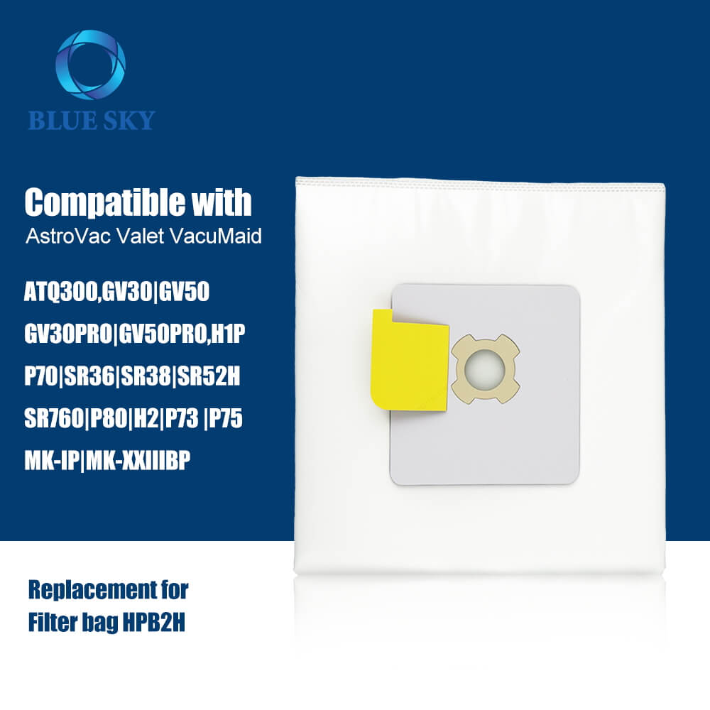 HPB2H / HPB2HPK 5- FLEP HEPA 필터 백 - AstroVac, Vacumaid 및 Valet Central Vacuum Systems와 호환됩니다.