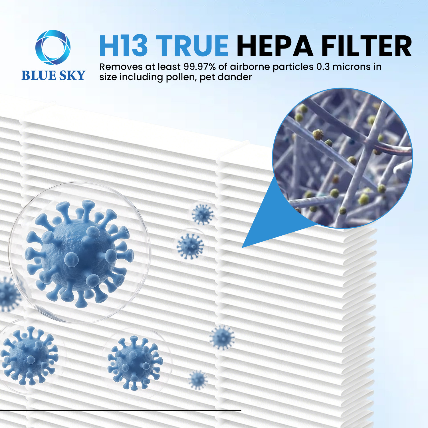 KNKA APH4000 공기청정기와 호환되는 2-in-1 HEPA 활성탄 필터 교체