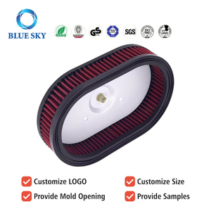 Harley Davidson Road King CVO 및 Dyna Low Rider(2009-2017)용 고성능 에어 필터 HD-0910 / 29670-09 교체