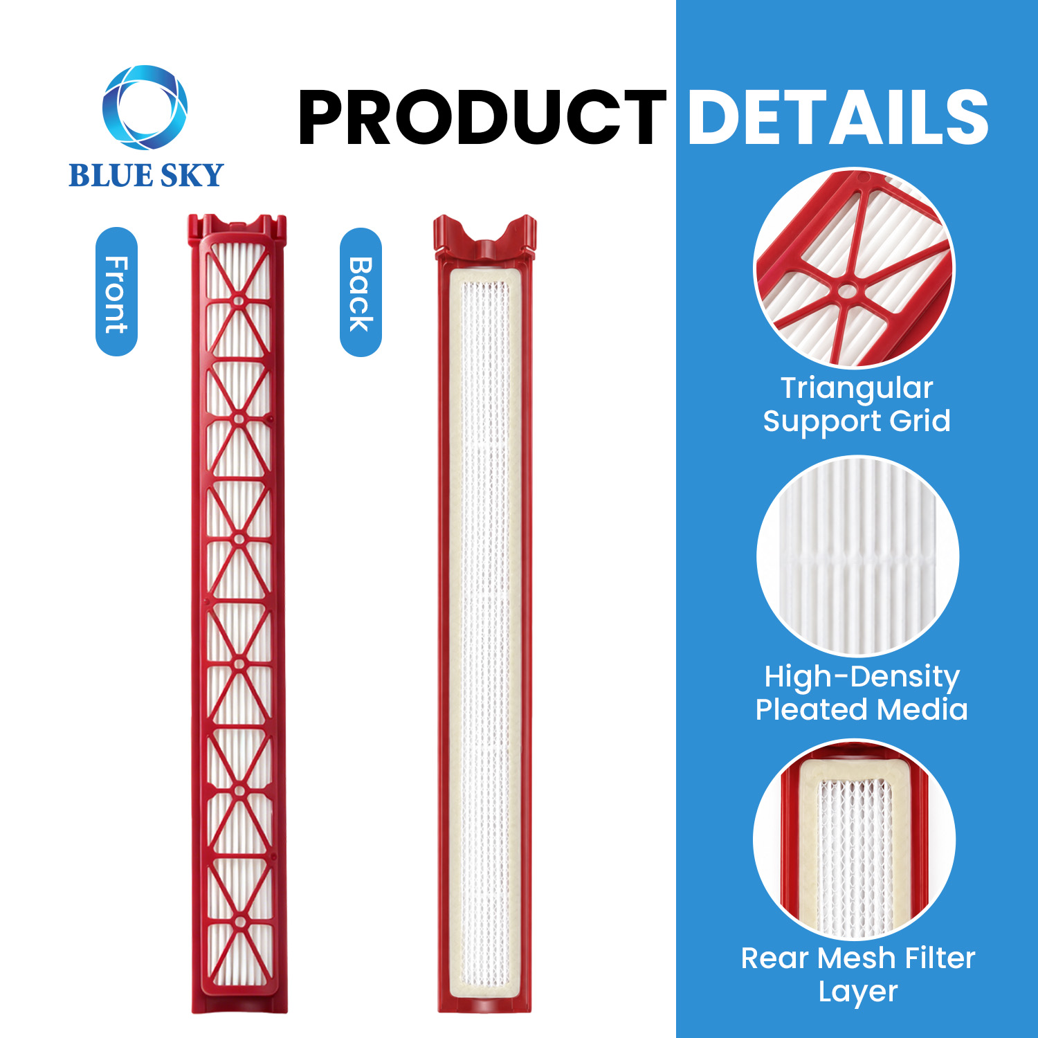 Dysons PencilVac Fluffycones 무선 진공 청소기 부품과 호환되는 SV50 FC 진공 필터