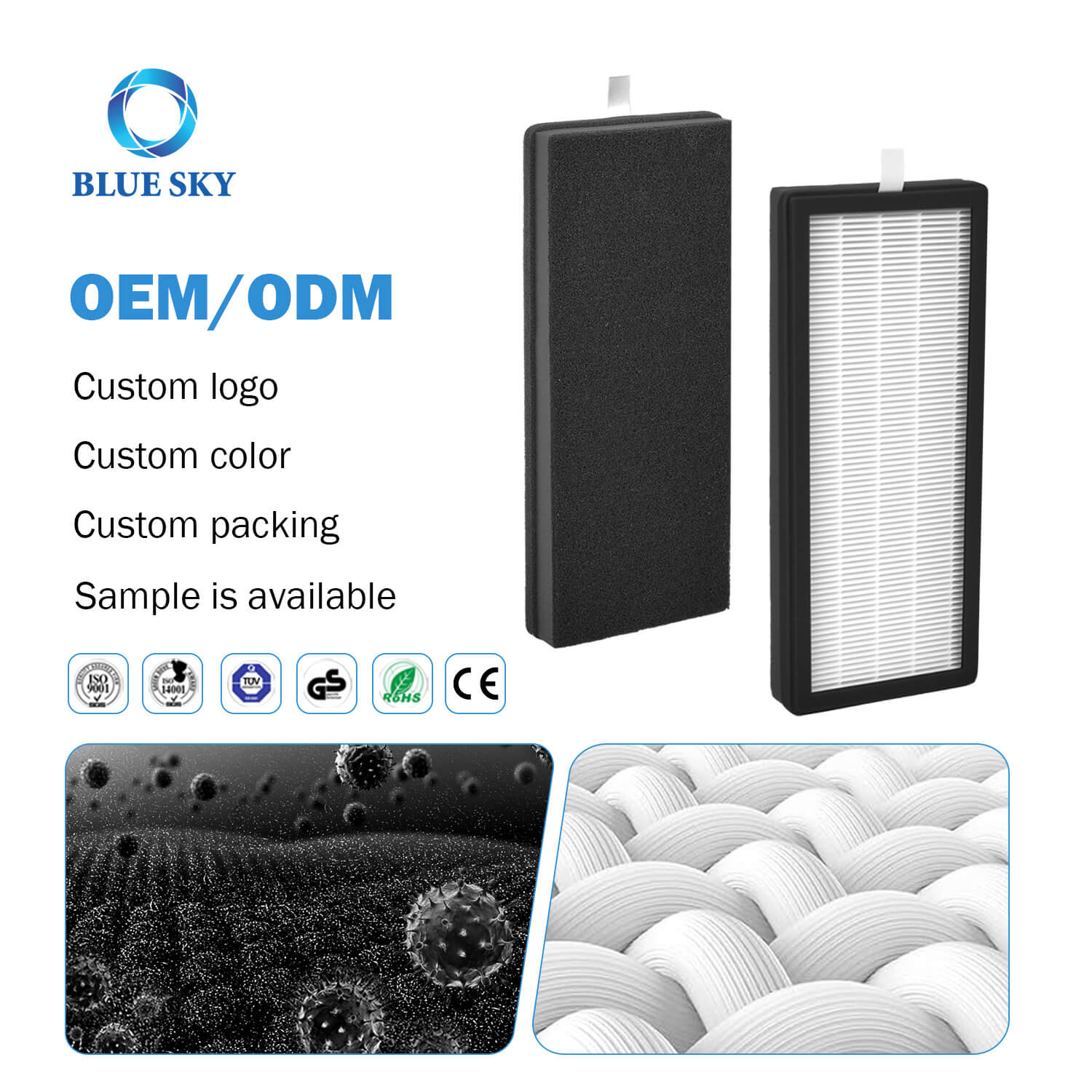 VEVA 8000 엘리트 프로 에어링기 용 OEM HEPA 필터 카트리지 | H13 True Hepa 교체 | 99.97% 먼지 꽃가루 PM2.5 제거