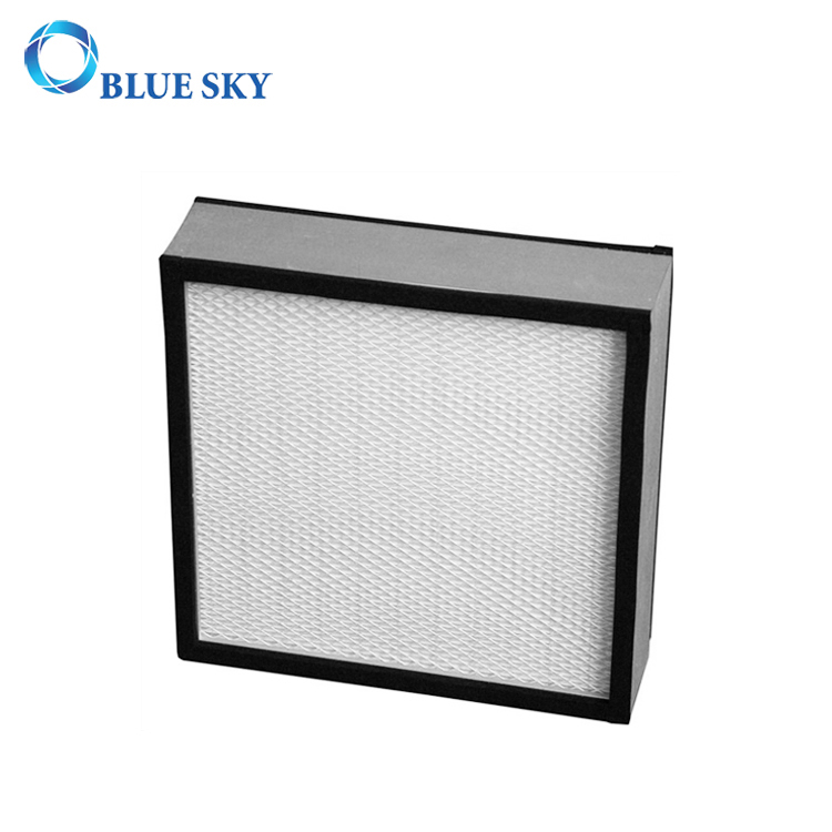  305X305X70mm 알루미늄 프레임 미니 플리츠 HVAC 패널 H14 HEPA 공기 필터